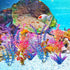 10 Pack Small Artificial Aquarium Plants, 4 Inch Approximate Height, Plastic Blue Fish Tank Decorations