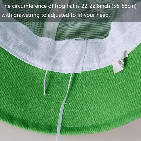 SAOROPEB Frog Hat for Adults and Teens, Cute Cotton Bucket Hat, Funny Fisherman Hat for Men Women