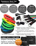 TheFitLife Exercise Resistance Bands with Handles, 5 Stackable Fitness Workout Bands, Carry Bag Included