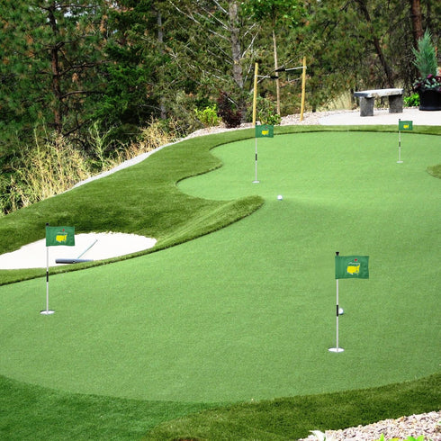 Themed Mini Golf Flag, 8x6 Inch, Double-Sided Silk-Screened, Fade-Resistant 420D Nylon for Backyard Practice