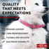 WAUDOG Ultra Soft Rolled Leather Dog Collar for Small Medium Large Dogs - Soft Padded Collars for Male and Female