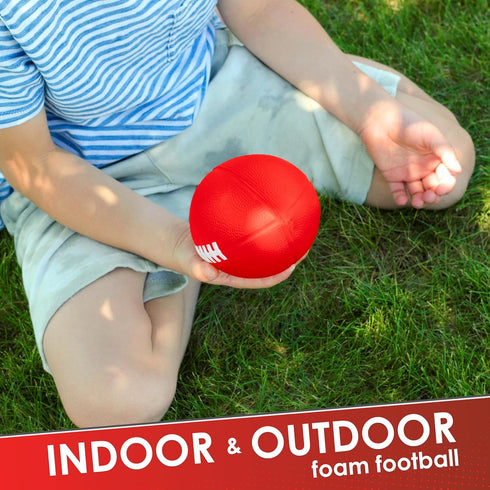Foam Football - 7.25" Easy Grip Small Football for Kids, Youth Size Quality Soft Foam Toddler Footballs