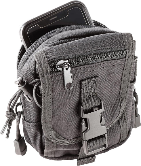 CAT Outdoors Tactical Belt Pouch for Men - EDC MOLLE Tactical Pouch Bag for Admin, Gadget, Utility, Cell Phone - Small