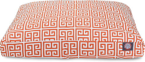 Orange Towers Small Rectangle Indoor Outdoor Pet Dog Bed with Removable Washable Cover by Majestic Pet Products