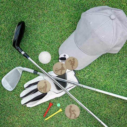 weilaike Golf Ball Markers - Funny Adult Ball Marker, 4Pcs Humor Patterns, Personalized Golf Accessories for Men Women