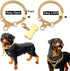 Jewelry Kingdom Gold Dog Martingale Collar Metal Chain with Design Secure Buckle Dog Tag, 18K Cuban Link 15MM (Strong