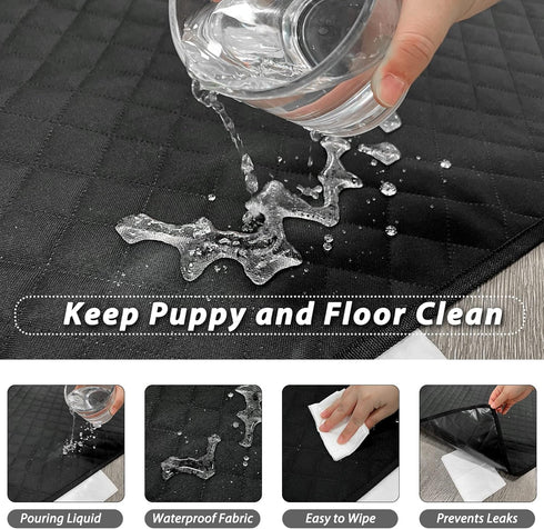 DOPLUSDO 34"x36" Washable Pee Pads for Dogs Reusable Puppy Pad Pet Training Pads, Waterproof Mat Non-Slip, Dog Pee Pad