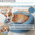 Dog Beds for Medium Dogs - Washable Calming Blue Fluffy Soft Bed, Anti-Anxiety Faux Fur Round Pet Bed