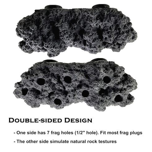 Magnetic Reef Coral Frag Rack with Strong N52 Magnets for 1/2" Glass (Black)