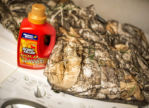 Scent Killer Gold Scent Free Laundry Detergent for Hunting Gear with Power Boost Plus Odor Eliminator, 32 oz