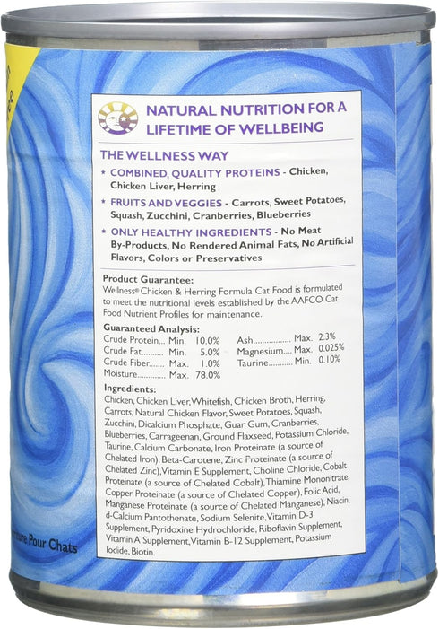 Wellness Chicken & Herring Cat Can, 12.5 oz