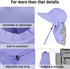 Solaris Women's Floral Scarf Wide Brim Sun Hat, Foldable UV Protection Cap with Neck Flap for Garden Beach Hiking