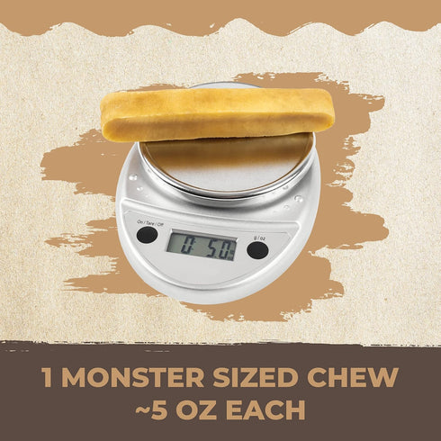Mighty Paw Yak Cheese Chews for Dogs - All-Natural Long Lasting Pet Treats, Odorless, Great for Oral Health (Monster, 1