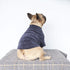 iChoue Pet Dog Winter Sweater Clothes, Turtleneck Pullover Coat for English Bulldog, Blue/XLarge