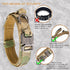 KCUCOP Tactical Dog Collar with Handle, Adjustable Heavy Duty Military Collar with Metal Buckle and Patches for Large