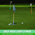 GoSports 3 Pack Light Up Golf Hole Lights - Great for Low Light Golf Play, Putting Practice, Chipping Practice and More