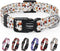 Reflective Combination Pattern Girl Dog Collar for Small Medium Large Breed Dogs, Adjustable Soft Nylon Pet Collar (M)