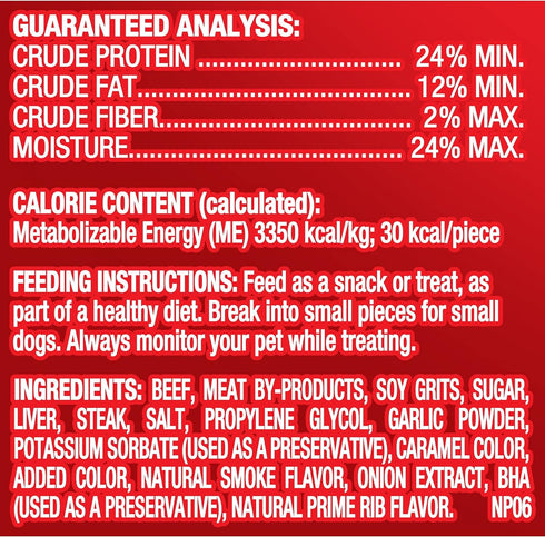 Pup-Peroni Dog Treats, Prime Rib Flavor, 5.6 Ounce (Pack of 8), Made with Real Steak