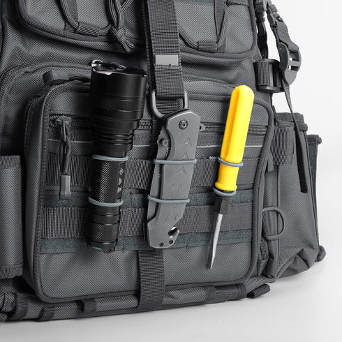 FRTKK Pack of 10 Tactical Gear Holder Clips for Molle Web Dominator Elastic Strings