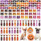 Reginary 100 Pcs Halloween Dog Bow Ties Collar Bulk, 40 Neckties, 30 Puppy Bow Ties, 30 Collar Flowers for Small Medium