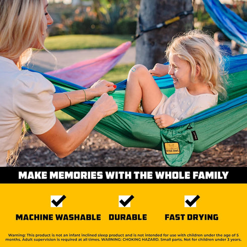 Wise Owl Outfitters Kids Hammock - Small Camping Gear with Tree Straps and Carabiners for Indoor/Outdoor Use