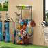 NuoyuanShen 3 Sports Equipment Organizer, Small Garage Ball Storage Rack with Elastic Straps and Hooks, Garage