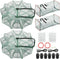 Sibosen 2PCS Fishing Bait Trap Crab Net 10 Holes and 2 PCS Square