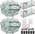Sibosen 2PCS Fishing Bait Trap Crab Net 10 Holes and 2 PCS Square