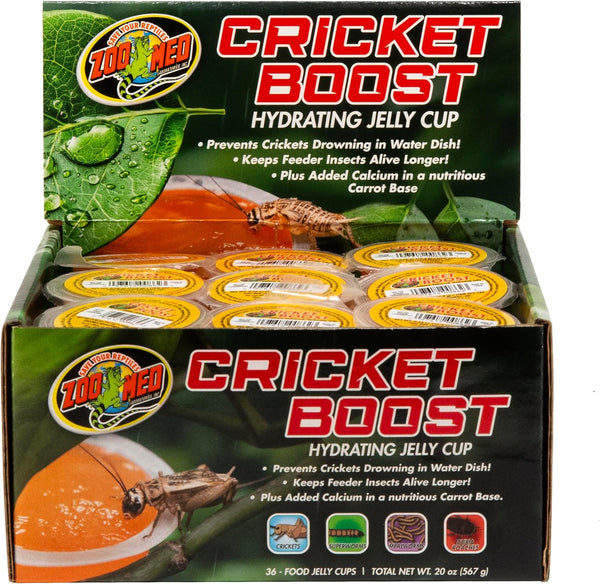 Zoo Med Cricket Boost - Calcium-Fortified Hydrating Jelly for Feeder Insects
