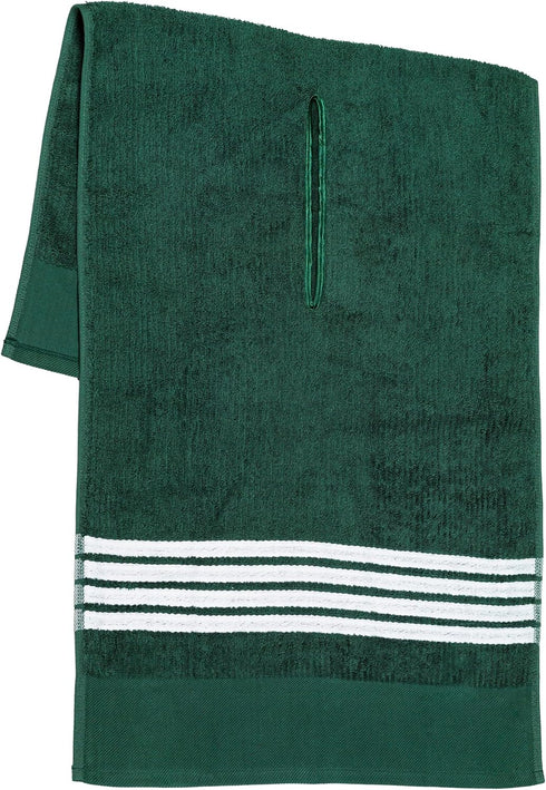 The Tour Towel, Large Golf Caddy Towel Terry Cloth, Absorbent 19" x 44", Perfect Golf Cart Accessory
