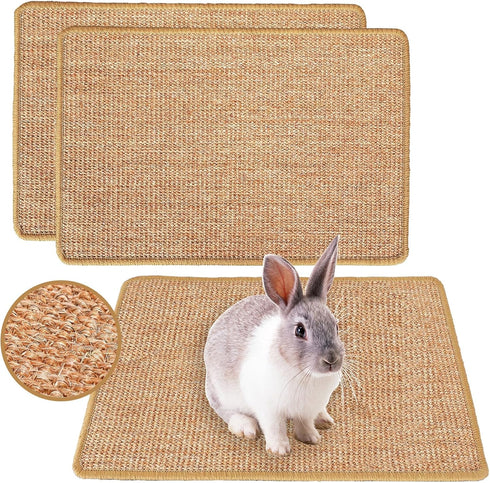 Rabbit Scratching Pad, 16 x 12 Inch Natural Sisal Bunny Scratch Mat