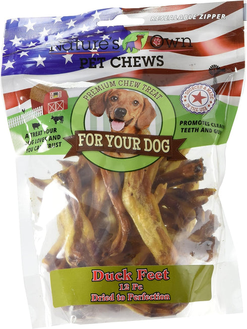 Nature's Own Pet Chews, Duck Feet Bag Treat, 12 Piece