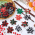 60 Pcs Plaid Dog Collar Flowers, Bulk Pet Flower Collar Bow Ties for Small Medium Large Dogs and Cats