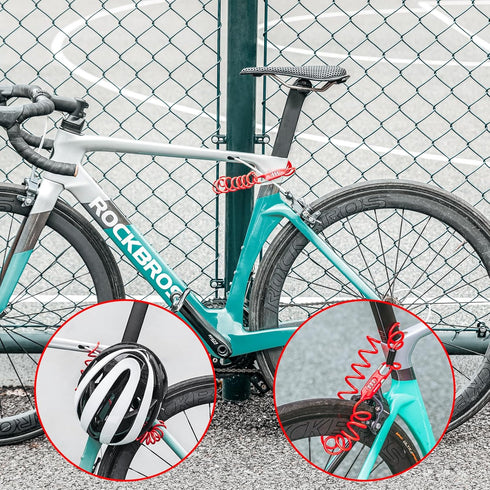 ROCKBROS Bike Lock Cable Combination, High Security 6FT Long Portable Lock for Bicycle and Scooter