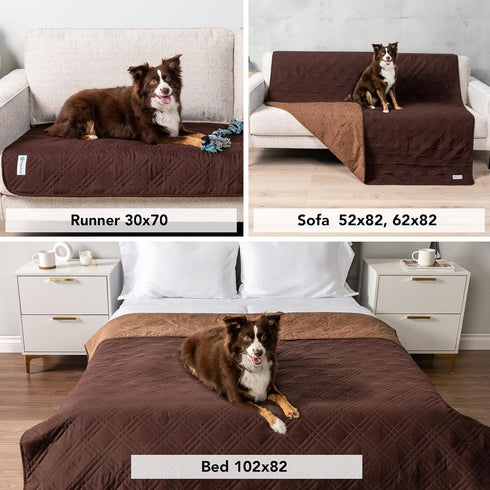 PetAmi Waterproof Couch Cover for Dogs, Reversible Furniture Cover, Washable Waterproof Blanket Dog Cover for Couch
