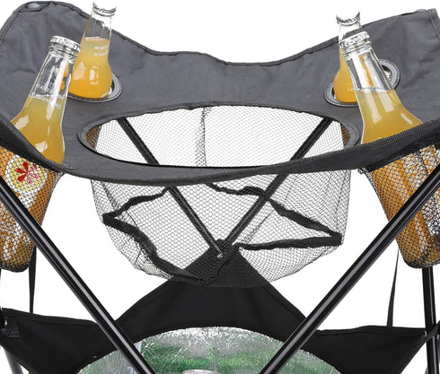 23.25" 23.25" 24.5" Mind Reader Folding Tailgate Table, Camping Gadgets, Tailgate Essentials, Portable Cooler, L x W x
