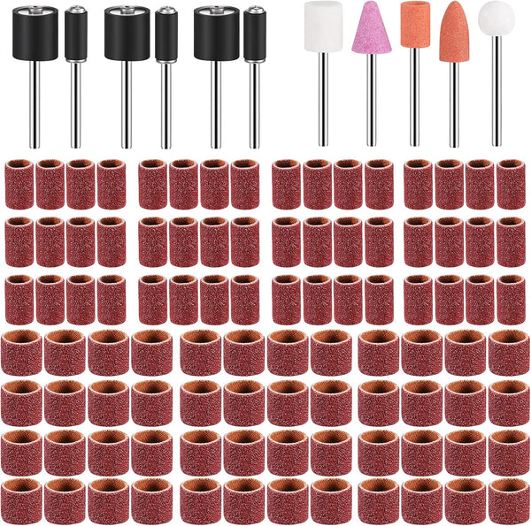 Kajaia 96 Pcs Dog Nail Grinder Replacement Kit Sanding Drum Set with