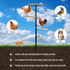 XINYI 3 Plug,1.25-Inch Large Chicken Perch Toys for Coop,Wooden Chicken Roosting Bars with Legs Metal Ground Thickened