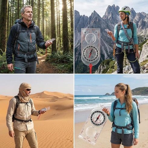 Backpacking Navigation/Orienteering Compas | Map Reading Compass | Boy Scout Gifts Compass for Hunting/Hiking