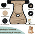 Premium Washable Female Dog Diapers - Highly Absorbent Reusable Diapers for Doggie in Heat (Black, L)
