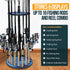 Rush Creek Creations Round Spinning Fishing Rod Holder for 16 Freshwater Fishing Poles, Garage Organization