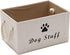 Geyecete Large Fabric Storage Bins, Collapsible Cube Basket for Dog Apparel & Accessories, Beige