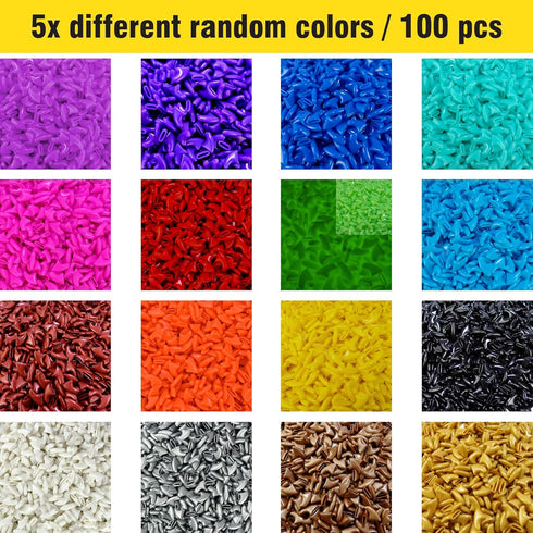 zetpo Cat Nail Caps, Cat Claw Covers with Adhesives and Applicators (M, 5X Solid Random Colors | 100 pcs)