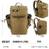 LHI Tactical Military Backpack, 45L Large Molle Army Assault Pack, 3 Day Travel Backpack for Men and Women
