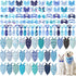 Reginary 120 Pcs Winter Dog Bandanas Bulk Dog Bows Set Bow Ties