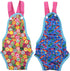 Pack of 2 Washable Reusable Female Dog Diapers with Suspenders, Stay On for Small Pet (XS: Waist 12" - 14", Pink