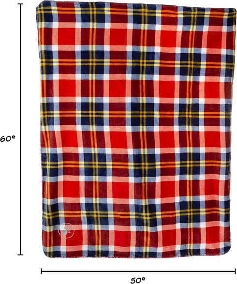 PETMAKER Waterproof Pet Blanket - 50x60 Reversible Plaid Dog Throw Protects Couch, Car, Bed from Spills, Stains or Fur - Dog and Cat Blankets (Red) by PETMAKER