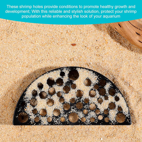 DOPENSPI 2 Pcs Shrimp Hides for Aquarium, ABS Plastic Aquarium Cave Shelters Small Fish Shrimps Tunnel House