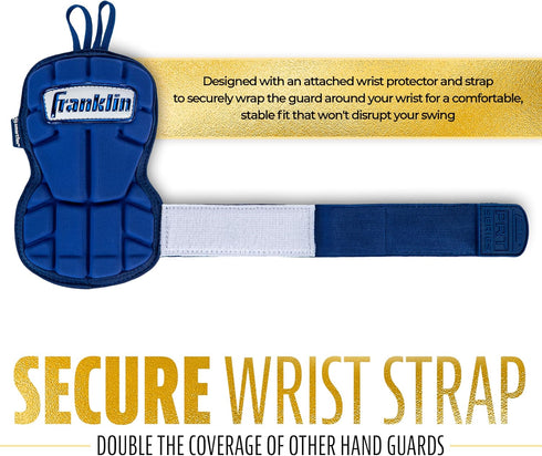 Franklin Sports Baseball Hand + Wrist Guard - PRT LG Series Adult Protective Shield for Batting
