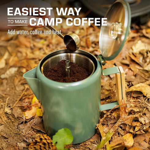Bozeman [9 COLETTI Green Percolator Coffee Pot Camping Coffee Makers Campings Favorite Percolator NO Aluminum